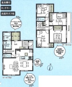 西東京市新町２丁目【新築戸建】2路線利用可🚃✨カースペース2台可🚗🚙LDK16帖超😄✨