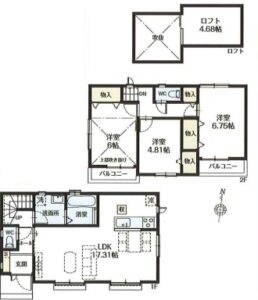 東久留米市小山３丁目【新築戸建 4,190万円】LDK17帖超＋ロフト付😄✨